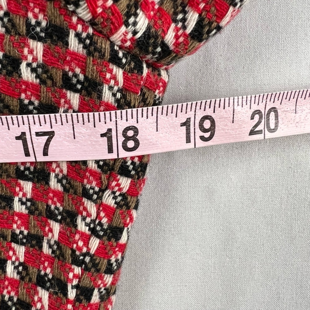 Loft Swing Jacket Womens 6 Boxy Houndstooth Tweed Red Black Career - Picture 10 of 13
